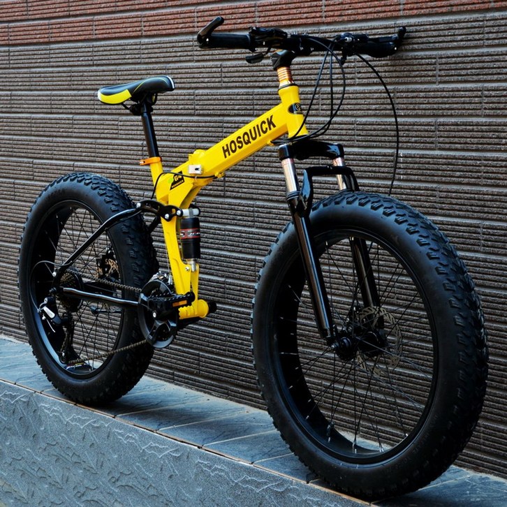 20인치 접이식 폴딩 스쿠터 전동 전기 바이크 팻바이크 펫바이크 가성비 자전거, 옐로우