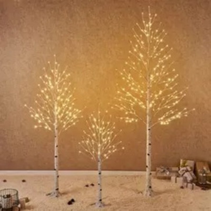 조아트크리스마스트리 자작나무 LED 크리스마스트리 2종 60cm,120cm 구성