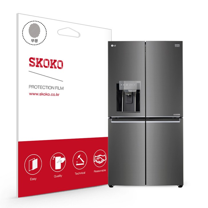 스코코 LG 디오스 정수기 냉장고 J821SB35 제어창 액정보호필름, 단일상품, 단일색상