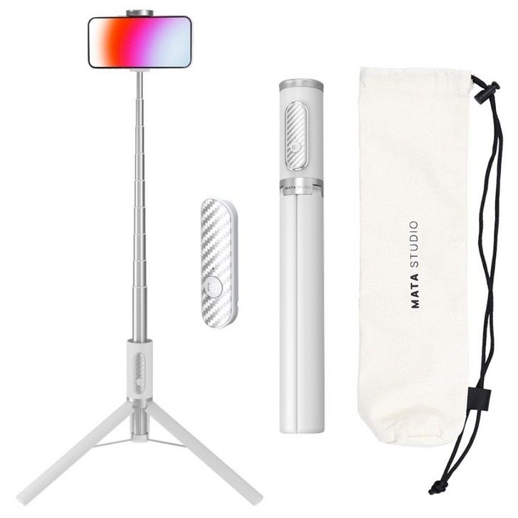 마타스튜디오 MT15 블루투스 스마트폰 셀카봉 삼각대 155cm, MT15화이트, 1개 마타스튜디오 MT15 블루투스 스마트폰 셀카봉 삼각대 155cm, MT15화이트, 1개