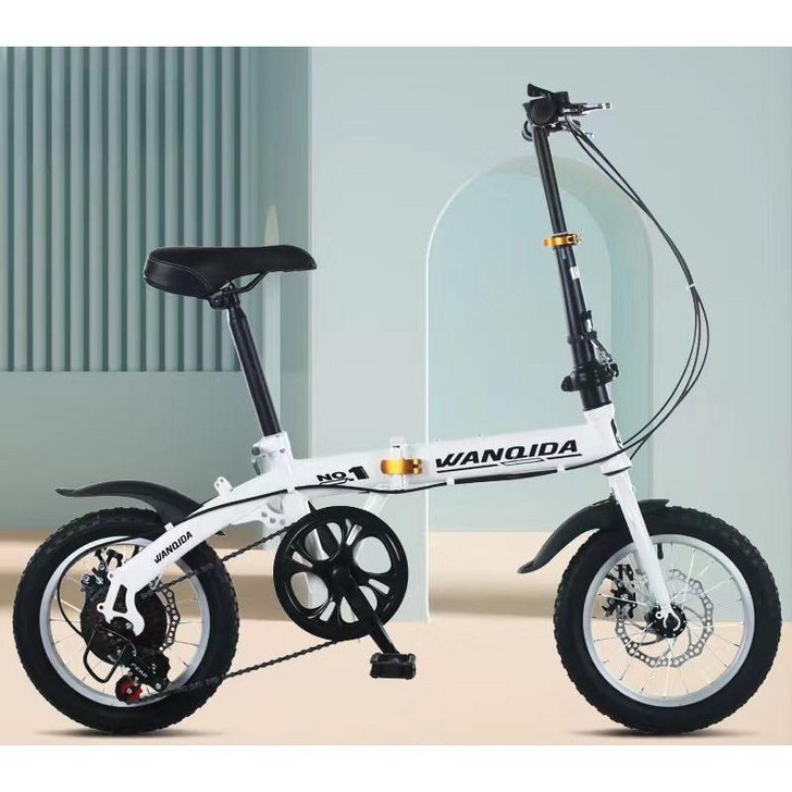 트렌드 12인치 14인치 경량 접이식자전거 휴대용자전거 변속기어있는 미니벨로