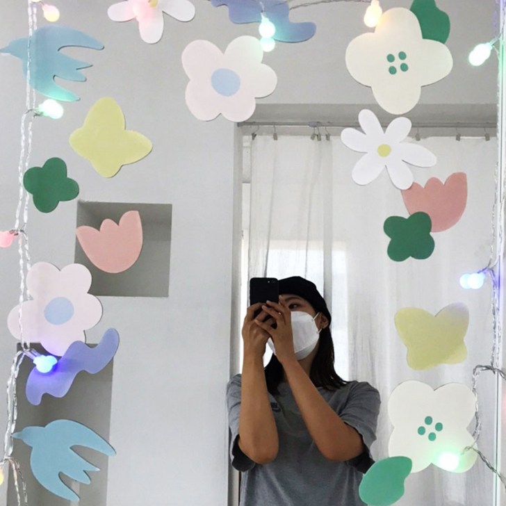 창문 큐티 유리창 드로잉 시트지 거울 스티커