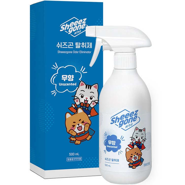 쉬즈곤 반려동물 냄새 제거 항균 탈취제 무향, 1개, 500ml 쉬즈곤 반려동물 냄새 제거 항균 탈취제 무향, 1개, 500ml