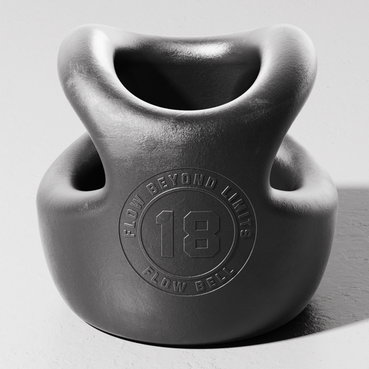 온플로 플로우벨 퍼포먼스 트레이닝 덤벨, 블랙, 18kg, 1개