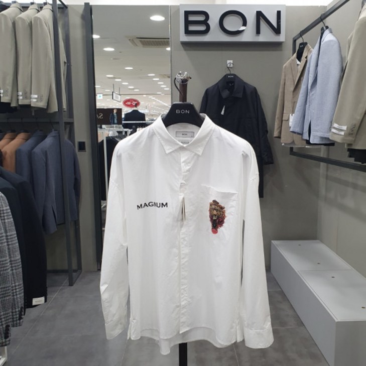 본 BON 21 S S 매그넘 레오파드 사이드슬릿 오버핏 캐쥬얼셔츠 BN1SBA381