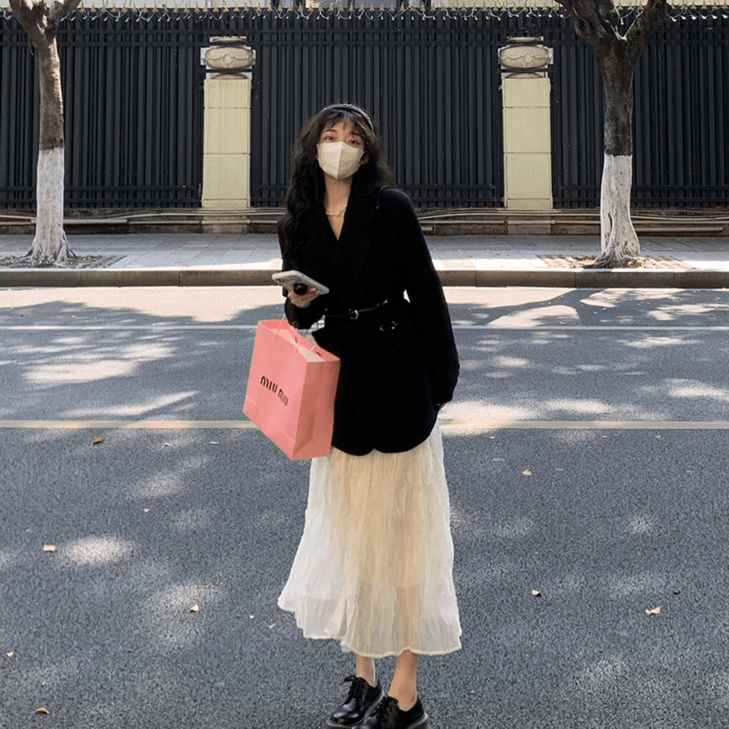FiNT 드레이프 자켓 정장 결혼식 가을 여성