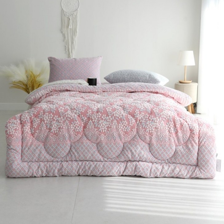 극세사이불 예쁜 꽃무늬 밍크 극세사 5mm 착번아웃 따뜻한 겨울 이불