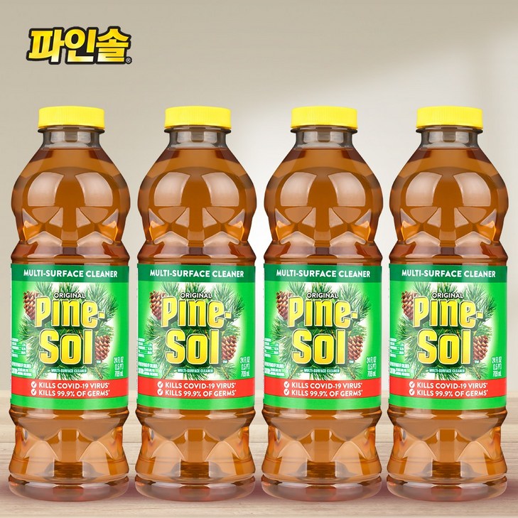 파인솔 4개세트 다목적세정제 솔향 709ml, 1세트, 2.836L