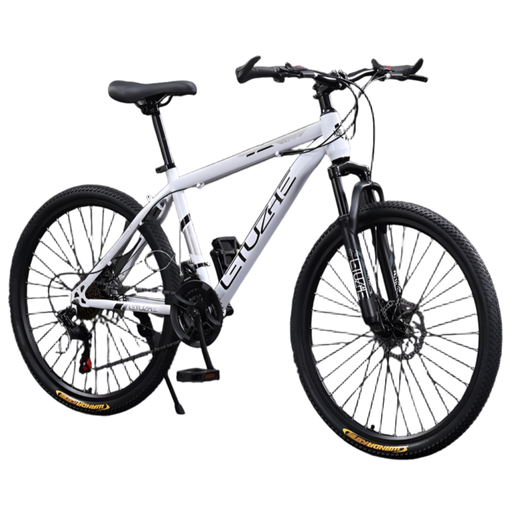 레투즈 루키21 튼튼한 MTB자전거 24인치 입문용 중학생 고등학생 성인 가벼운, 1개, 160cm, 2. 베이직휠 화이트140165cm 권장