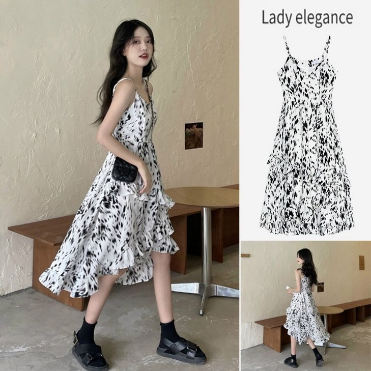 여성스러운 끈 나시 캉캉 여친룩 데일리 원피스 tlt730vJ