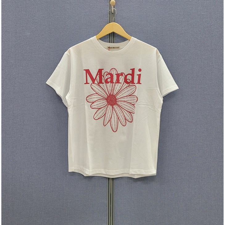 [국내정품] 마르디메크르디 TSHIRT FLOWERMARDI 반팔 티셔츠  WHITE VIOLET