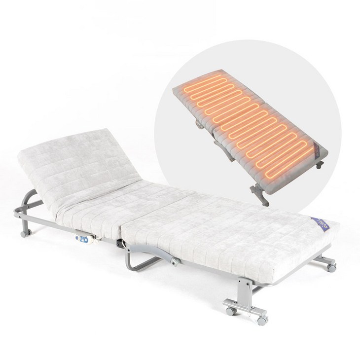 라꾸라꾸 프리미엄 골드 온열 접이식침대 G CBK006S, 그레이