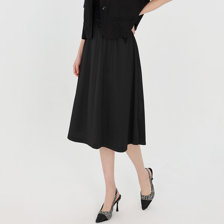 모이르벨라 코이 플레어 밴딩 스커트 P24SS2A0088