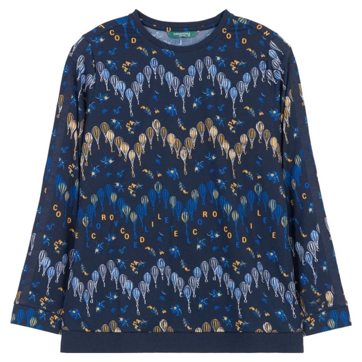 크로커다일레이디 캐주얼 프린트 라운드넥 티셔츠 CLBFTS107