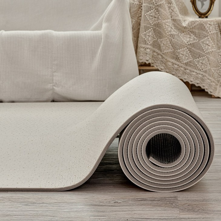 로하우스 PVC 층간소음 롤매트 두께 1.5cm, 크림테라조