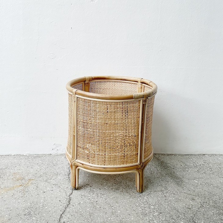 호유즈가구 라탄 플랜트스탠드원형케인, 호유즈가구 라탄 플랜트스탠드원형케인, 1개