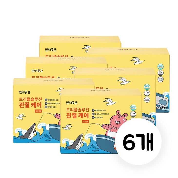 반려곳간 강아지 관절영양제 트리플솔루션, 6개, 뼈관절강화, 30정