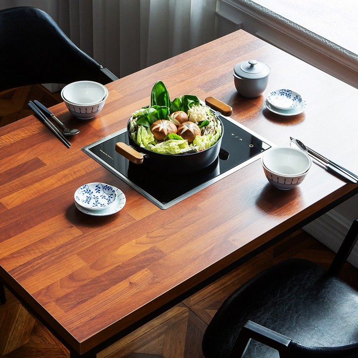 모리 인덕션 입식 식탁  기능성 식탁 인덕션포함, 멀바우인덕션포함, 4인용