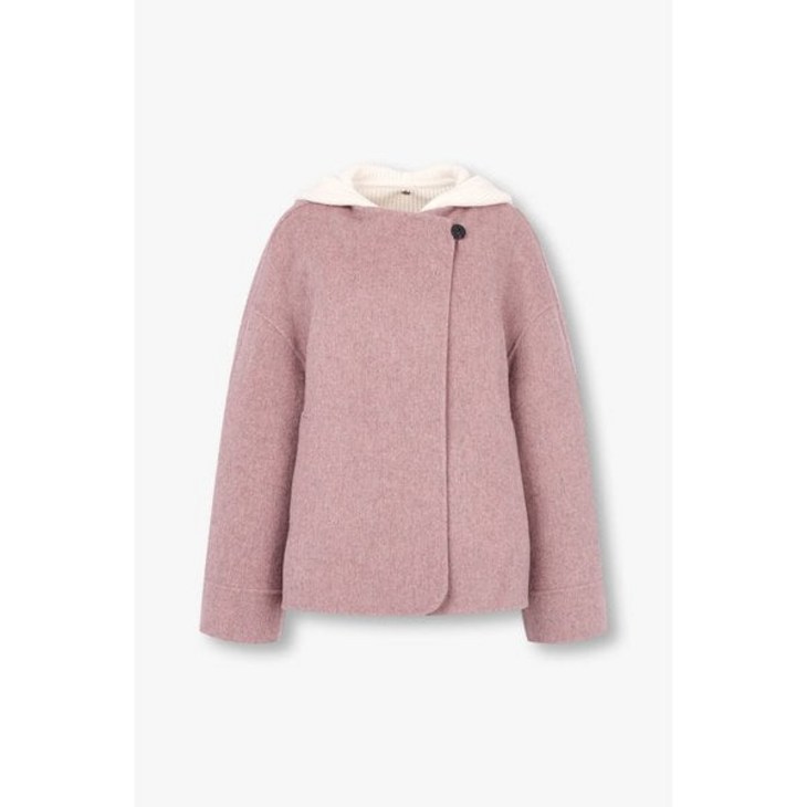 보브 디태처블 니트 후드 울 자켓7124410102 430201