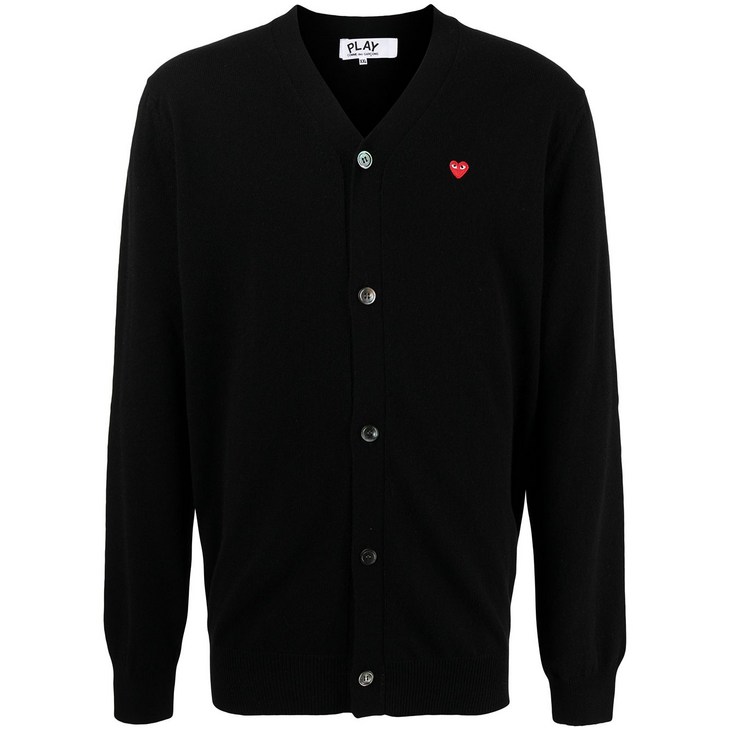 꼼데가르송 로고 패치 가디건