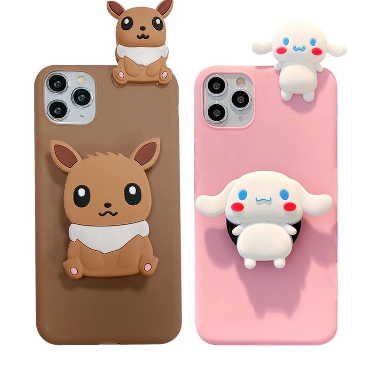 사은품갤럭시 A14 A54 와이드6 A33 A32 귀여운 어부바 캐릭터 피규어 그립톡 핸드폰 거치대 단색 실리콘 케이스