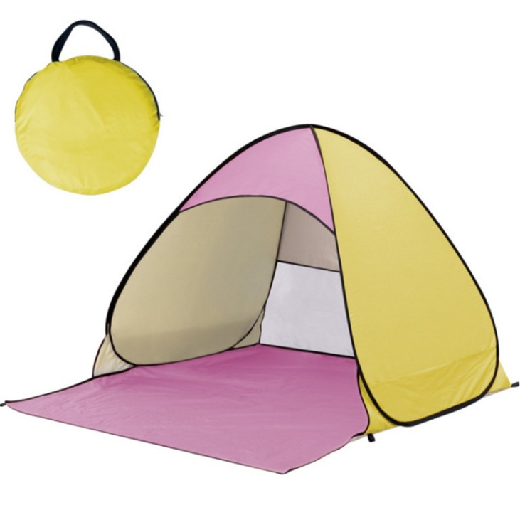 앞날창창 비박 백팩킹 낚시 간이 텐트, 핑크, 2-3인용