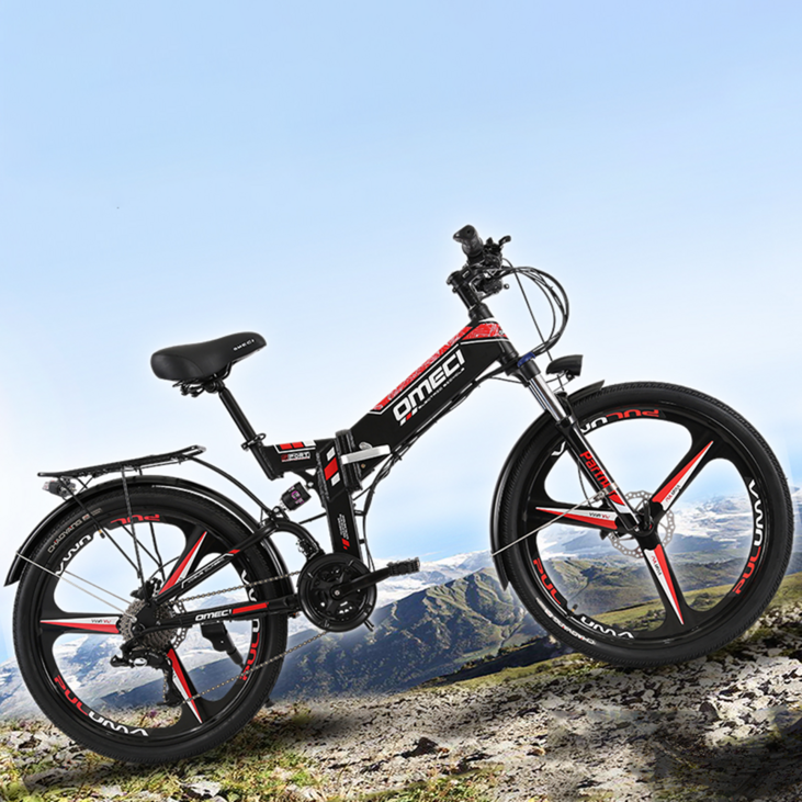 OMECI 접이식 전기산악 자전거 24/26 인치 리튬배터리 오프로드 MTB 남녀 전동 5783360016