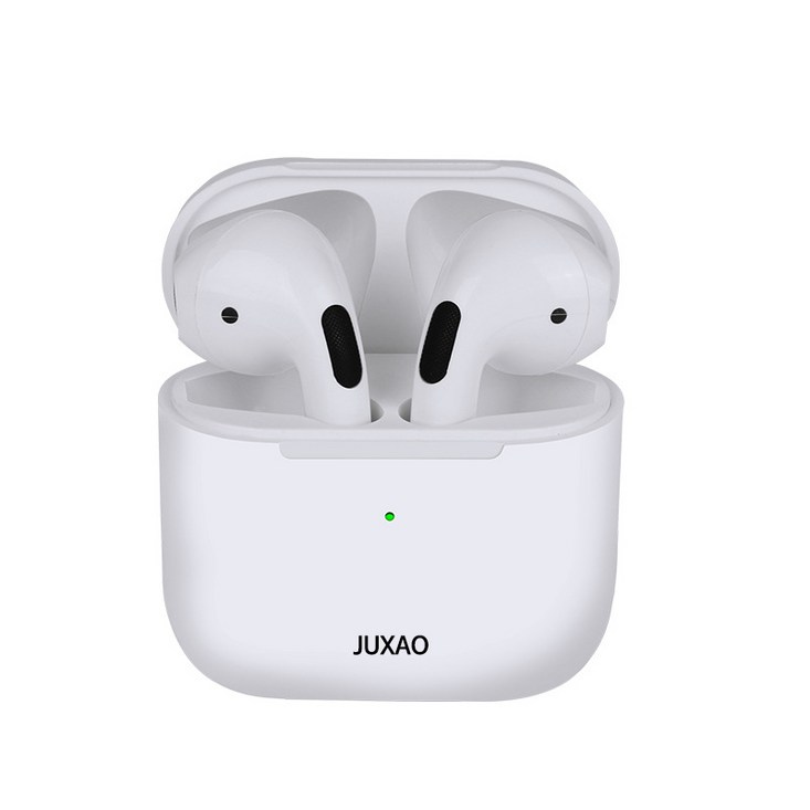 JUXAO 블루투스 무선 헤드폰 노이즈 감소 투명 스포츠 음악 헤드폰, 흰색