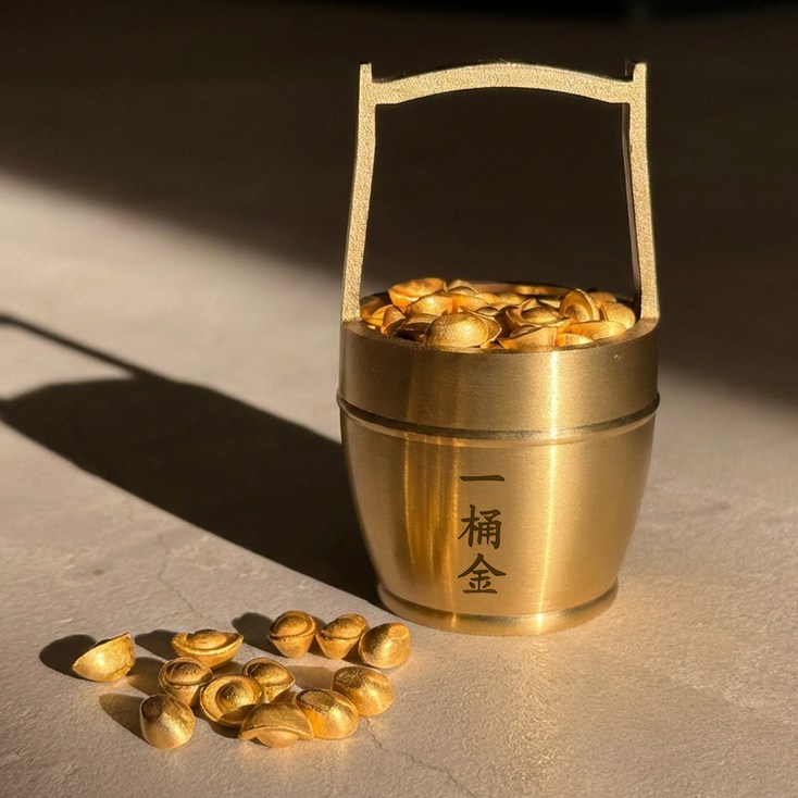 리드홈 병오년 재물운 건강 행운 황금 양동이 풍수 인테리어 소품 금원보