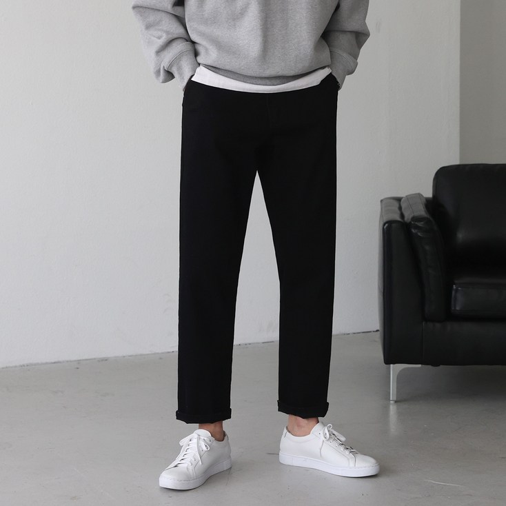 베이직바이블 남자 청바지 히든밴딩 스판 테이퍼드 빅사이즈 일자 워싱 국민 팬츠5color