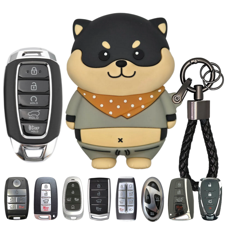 바이어웨이 강아지 차키케이스 자동차 스마트키 커버 키홀더