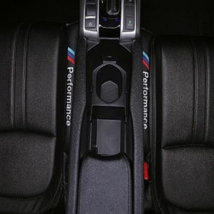 BMW 퍼포먼스M 차량용 틈새쿠션 2개 1세트, BMW 퍼포먼스 블랙1세트, 1개 - 투데이밈