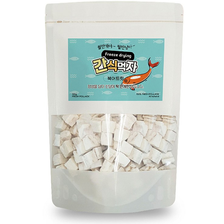 간식먹자 강아지 동결건조 트릿, 북어트릿, 1개, 120g
