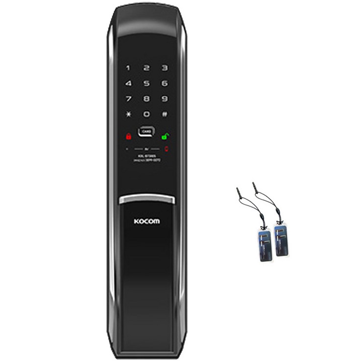 코콤 푸시풀 도어락 2Way 번호  카드 KDLB7300S