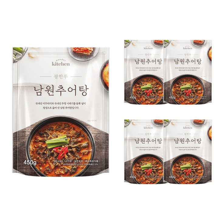 원더키친 광한루 남원추어탕, 450g, 5개