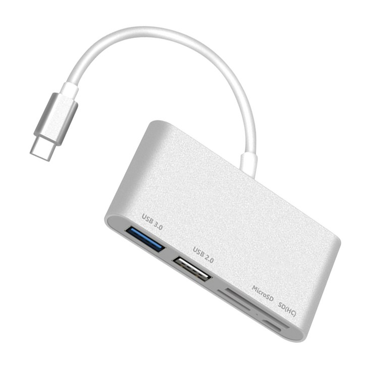 뉴비아 5in1 멀티포트 C타입 카드리더 USB허브 SDCT5