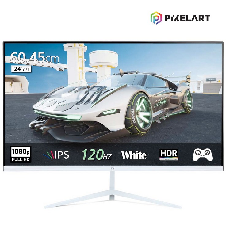 픽셀아트 PIXELART PA2440W 화이트 120Hz FHD 24형 모니터 무결점, PA2440W
