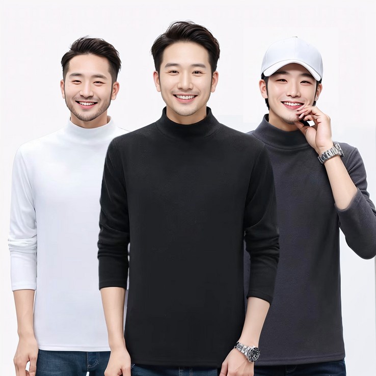 애띠앙 11 남성 이중기모 폴라넥 기모 목티