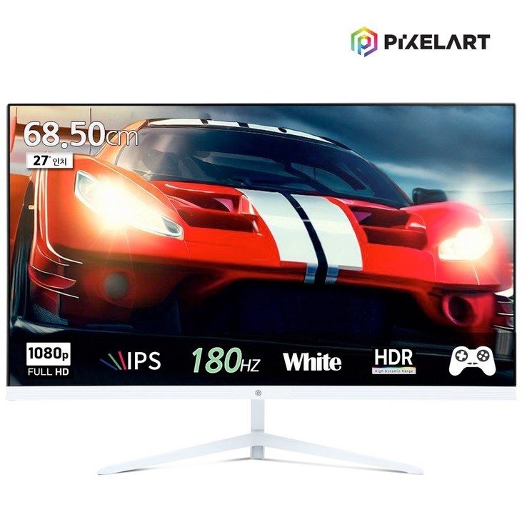 픽셀아트 PIXELART PA2718W 화이트 180Hz FHD IPS 27형 모니터 무결점, PA2718W