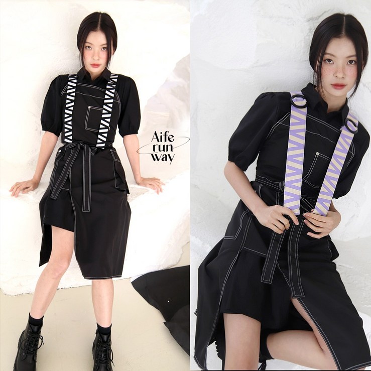 오브이 앞치마 카페앞치마 미용앞치마 방수 미용 공방 카페 apron, 블랙, 1개