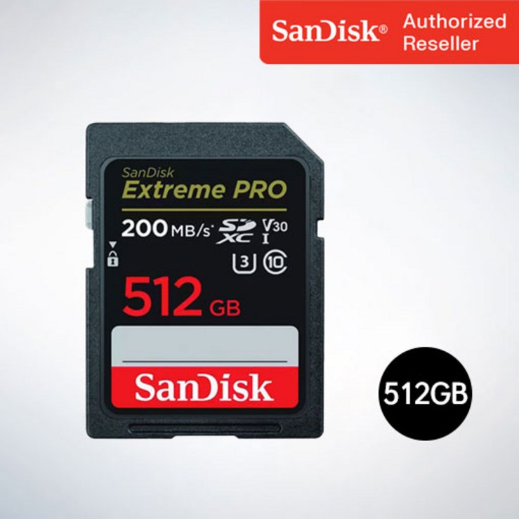 샌디스크 SD메모리카드 SDXC  Extreme Pro 익스트림 프로 UHS-I SDXXD 512GB - 투데이밈