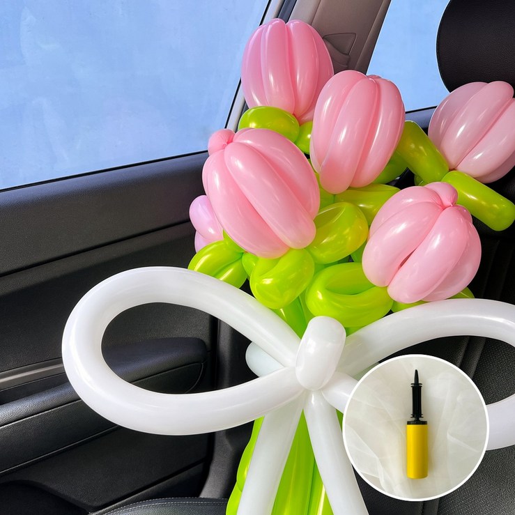 하피블리 꽃풍선 튤립 꽃다발 DIY 요술 풍선 파티 용품 세트