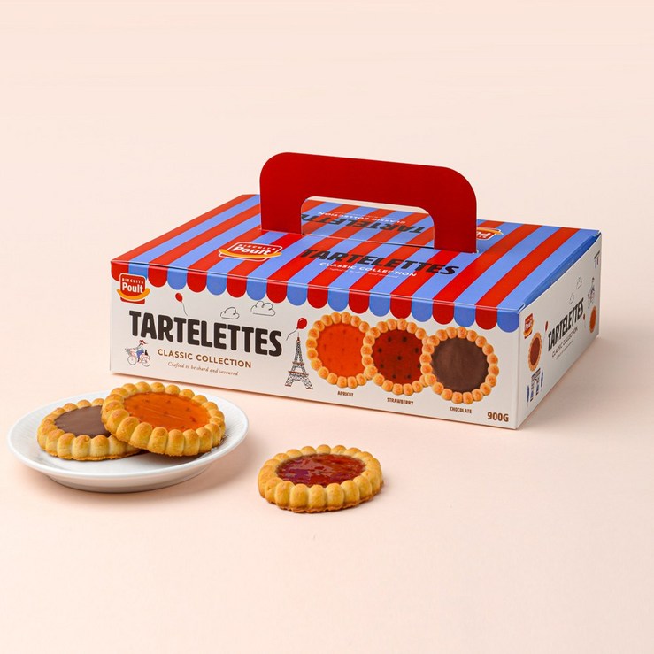 폴트 타르트 선물세트 딸기 2개살구 2개초코 2개, 6세트, 900g