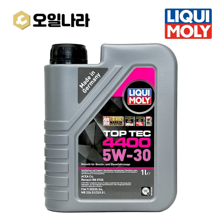 오일나라 리퀴몰리 탑텍 4400 5W30 1L, 1개, 1L 오일나라 리퀴몰리 탑텍 4400 5W30 1L, 1개, 1L
