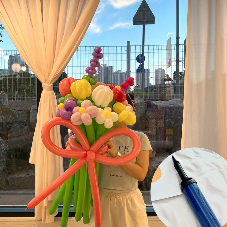 DIY 요술풍선 대형 믹스 꽃다발 + 손펌프 by 파티아일랜드 기념일 이벤트 - 에잇폼