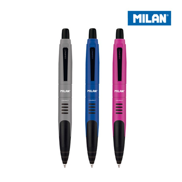 MILAN 밀란 컴팩트 볼펜 1mm, 1개, 블랙