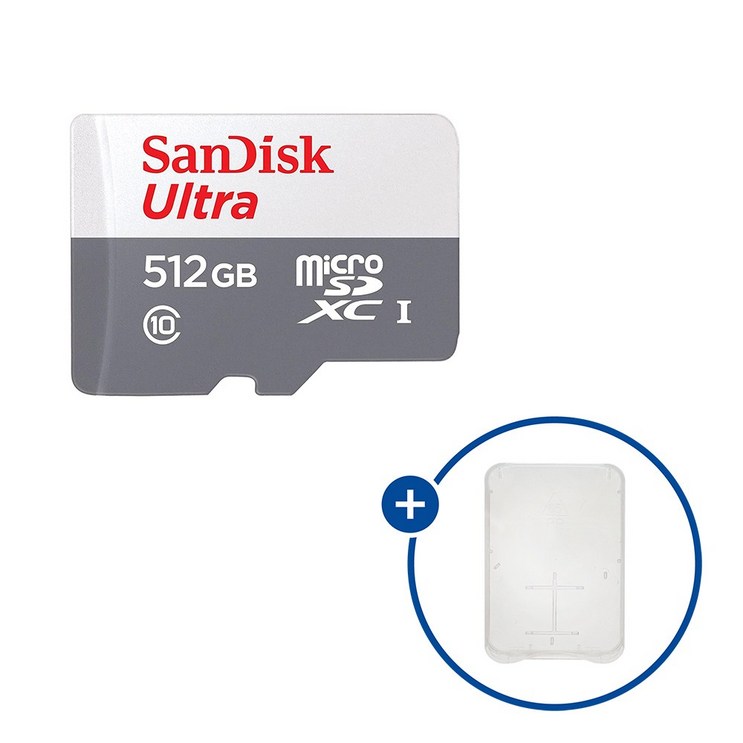 샌디스크 마이크로SD카드 울트라 SDSQUNR512GB SD카드 케이스, 1개, 512GB
