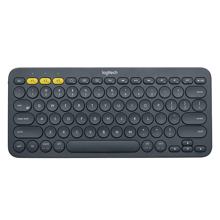 로지텍 Logitech K380 멀티 디바이스 무선 블루투스 키보드 영문각인, Black, K380, 텐키리스