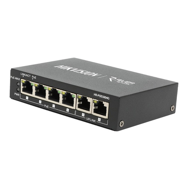 하이크비전 4포트 2 Uplink 포트 스마트 기가비트 POE 스위치, HRPOE5004GHR001 하이크비전 4포트 2 Uplink 포트 스마트 기가비트 POE 스위치, HRPOE5004GHR001