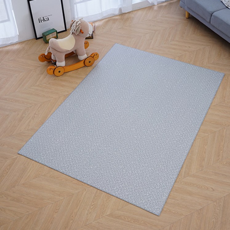 휴팡 강아지 미끄럼방지 PVC 사각형 매트 6T, 양탄자그레이